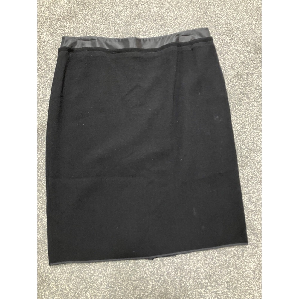 Women's Vera Wang Lavender Label‎ Wool Silk Blend Pencil Skirt Black Size 8